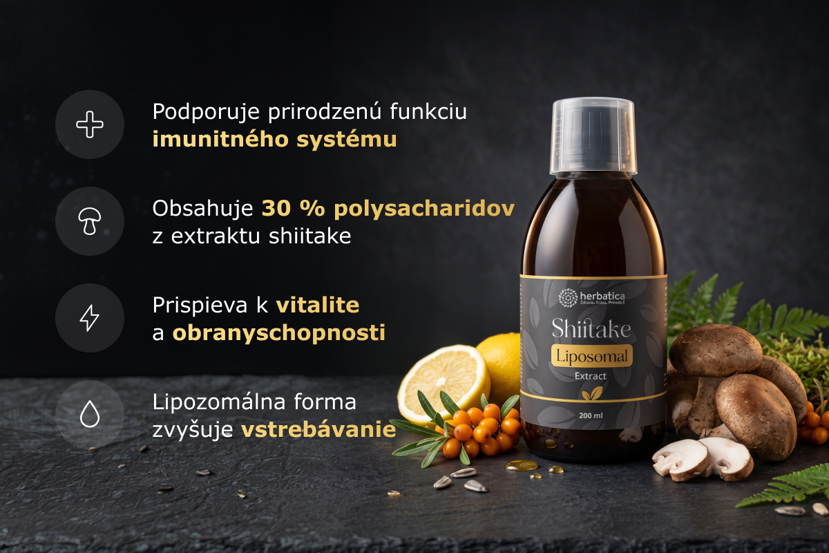 Lipozomálny extrakt Shiitake  - 200 ml - Herbatica